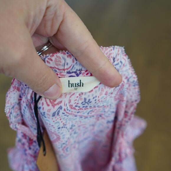 NWT‎ Hush Womens Hailey Ruffle Midi Dress In Soft Paisley Multi 12 - Picture 4 of 8